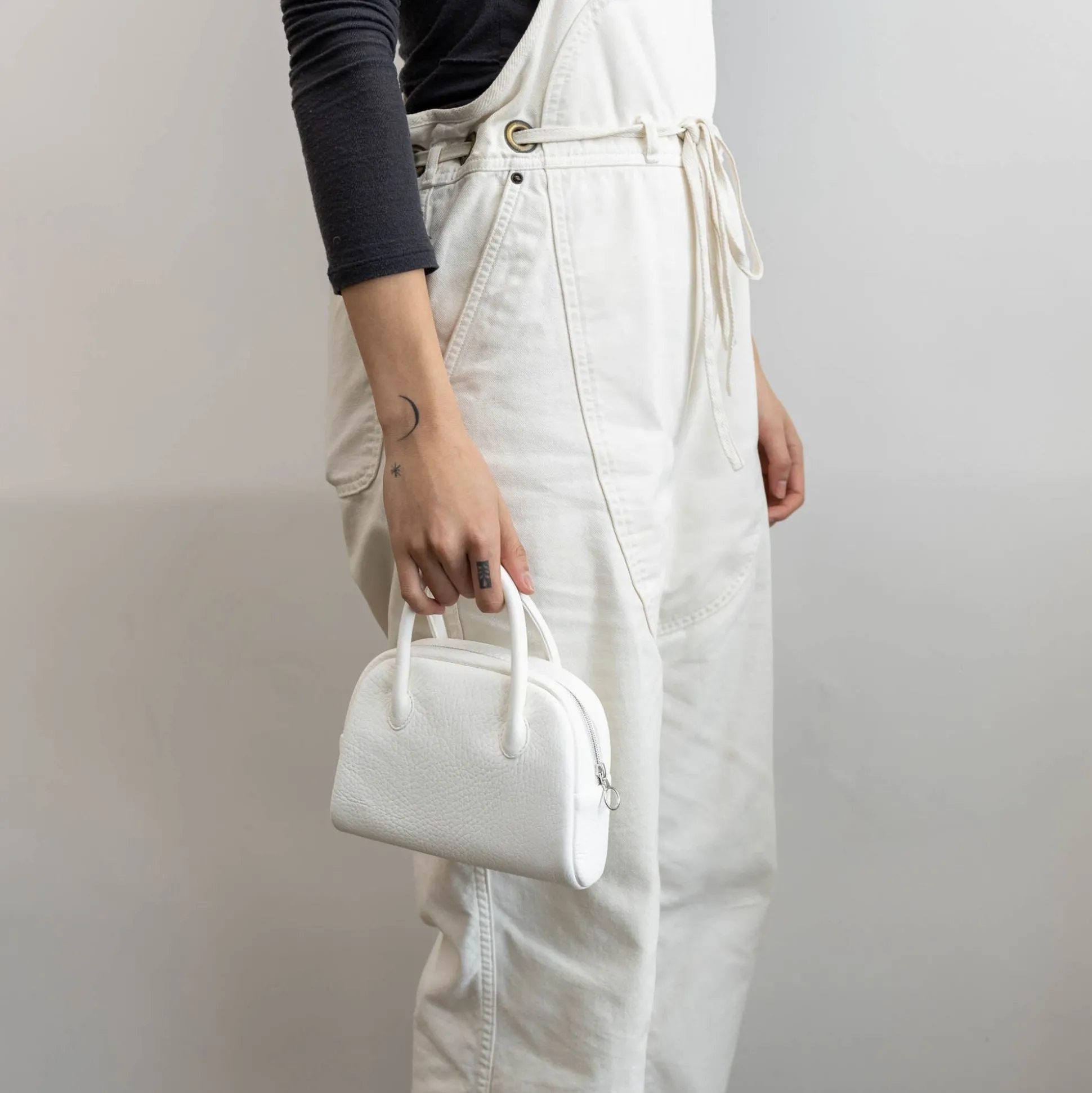 Aeta Deer Leather Boston Mini Bag Da24