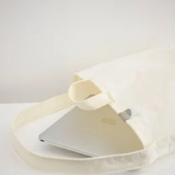 Anunfold Side Pocket Tote Bag Pt - White