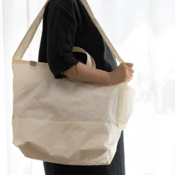 Anunfold Side Pocket Tote Bag - White