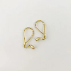 Black Barc 'Hebi' Twisted Earrings With Diamond