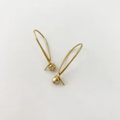 Black Barc 'Ren' Earrings With Diamond