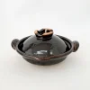 Dorakugama Kuchitsuki Kuronabe (Black Pot With Lip) (L) (3-4 People)