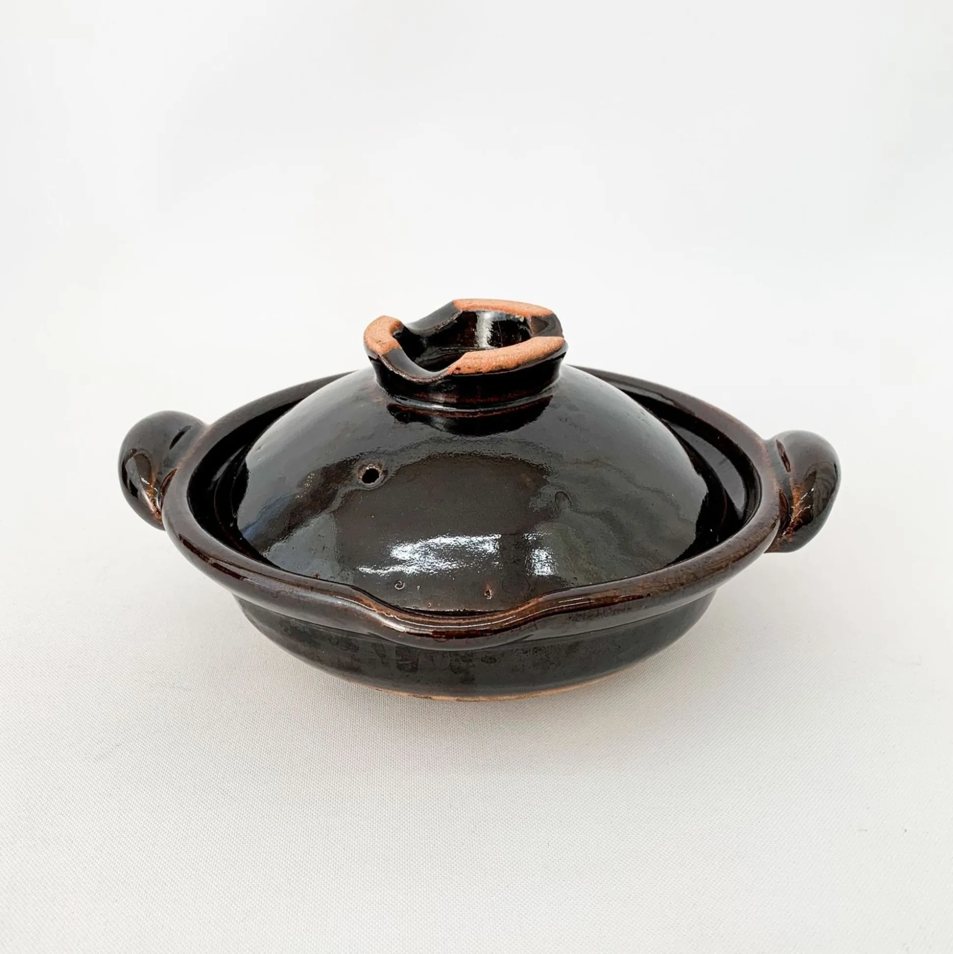 Dorakugama Kuchitsuki Kuronabe (Black Pot With Lip) (L) (3-4 People)