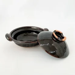 Dorakugama Kuchitsuki Kuronabe (Black Pot With Lip) (L) (3-4 People)