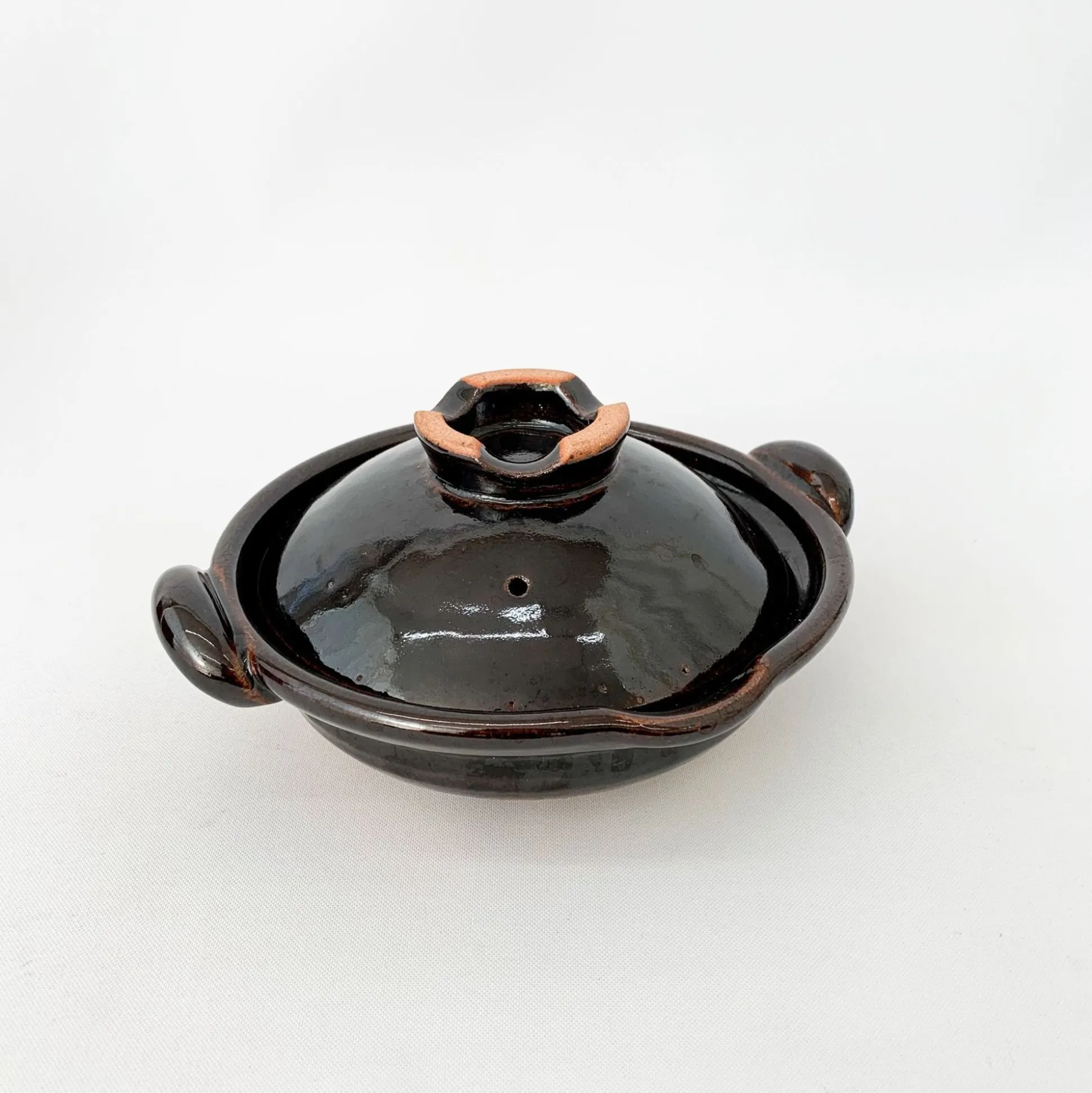 Dorakugama Kuchitsuki Kuronabe (Black Pot With Lip) (L) (3-4 People)