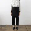 Hakui Short Waist Apron - Black