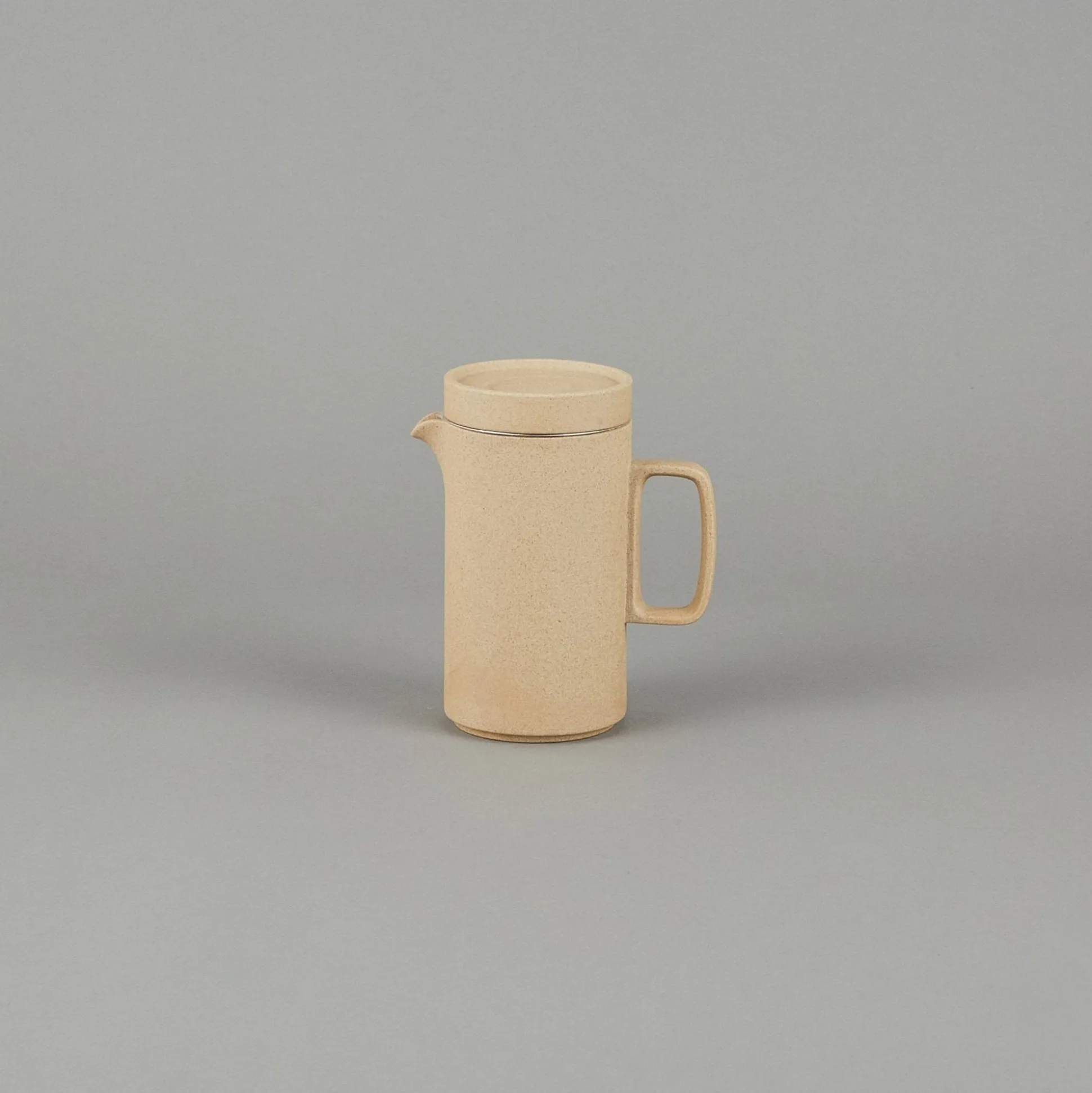 Hp037 - Teapot Tall With Stainless Strainer Natural O 3.3/8"