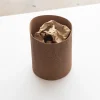 Irose "Plywood" Leather Trash Bin