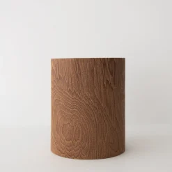 Irose "Plywood" Leather Trash Bin