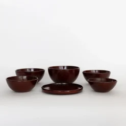 136 Japanese Wood Lacquer Bowls