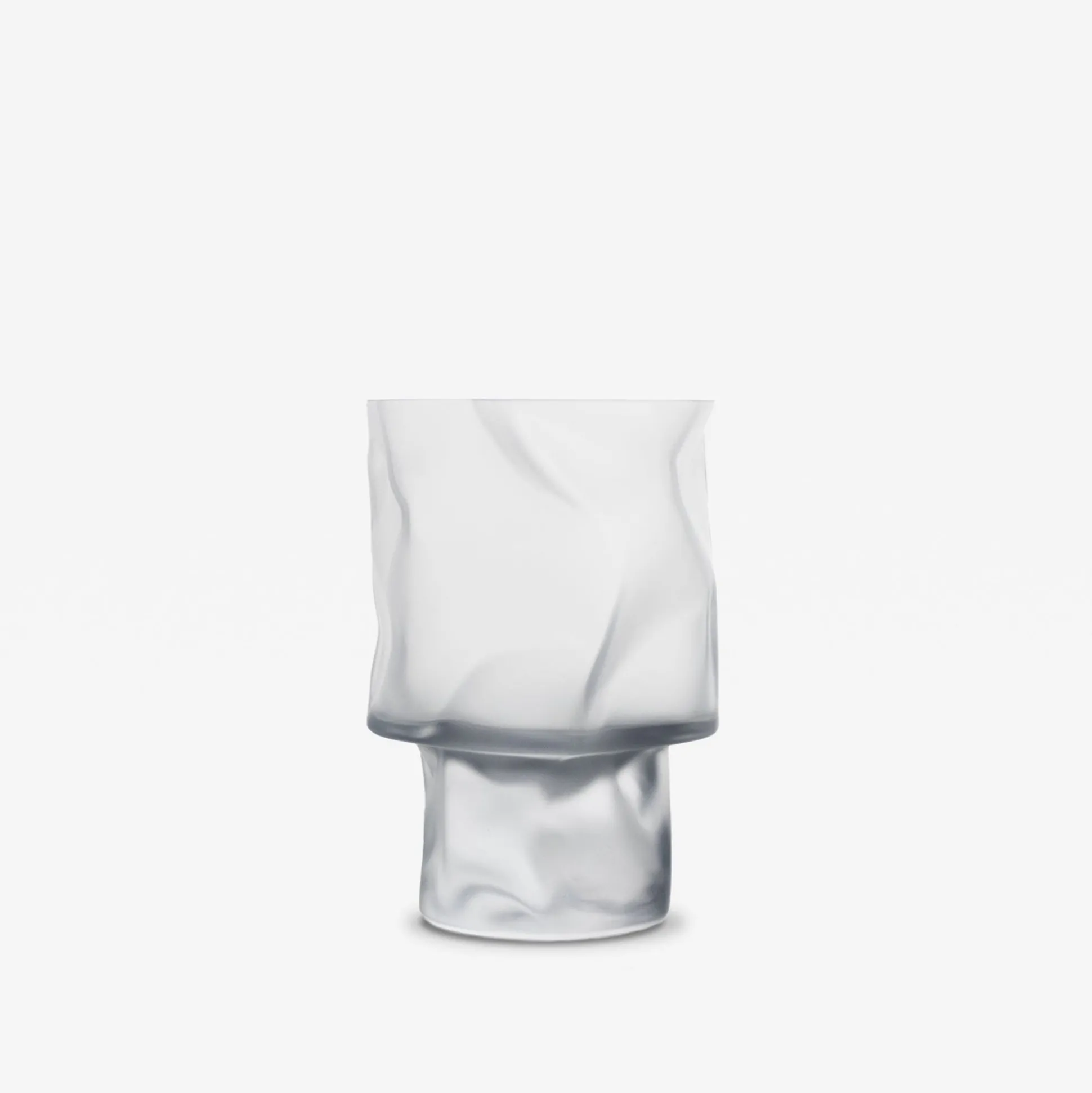 Kimura Crumple Stemmed Glass - Frosted