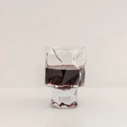 Kimura Crumple Stemmed Glass - Clear