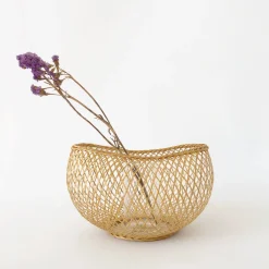Kosuga Bamboo Flower Baskets - Mayu And Oboro