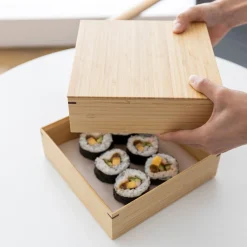 Kosuga Bamboo Tiered Square Lunch Box Set
