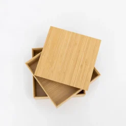 Kosuga Bamboo Tiered Square Lunch Box Set