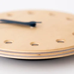 Lemnos Paper-Wood Dot Clock Navy Drl19