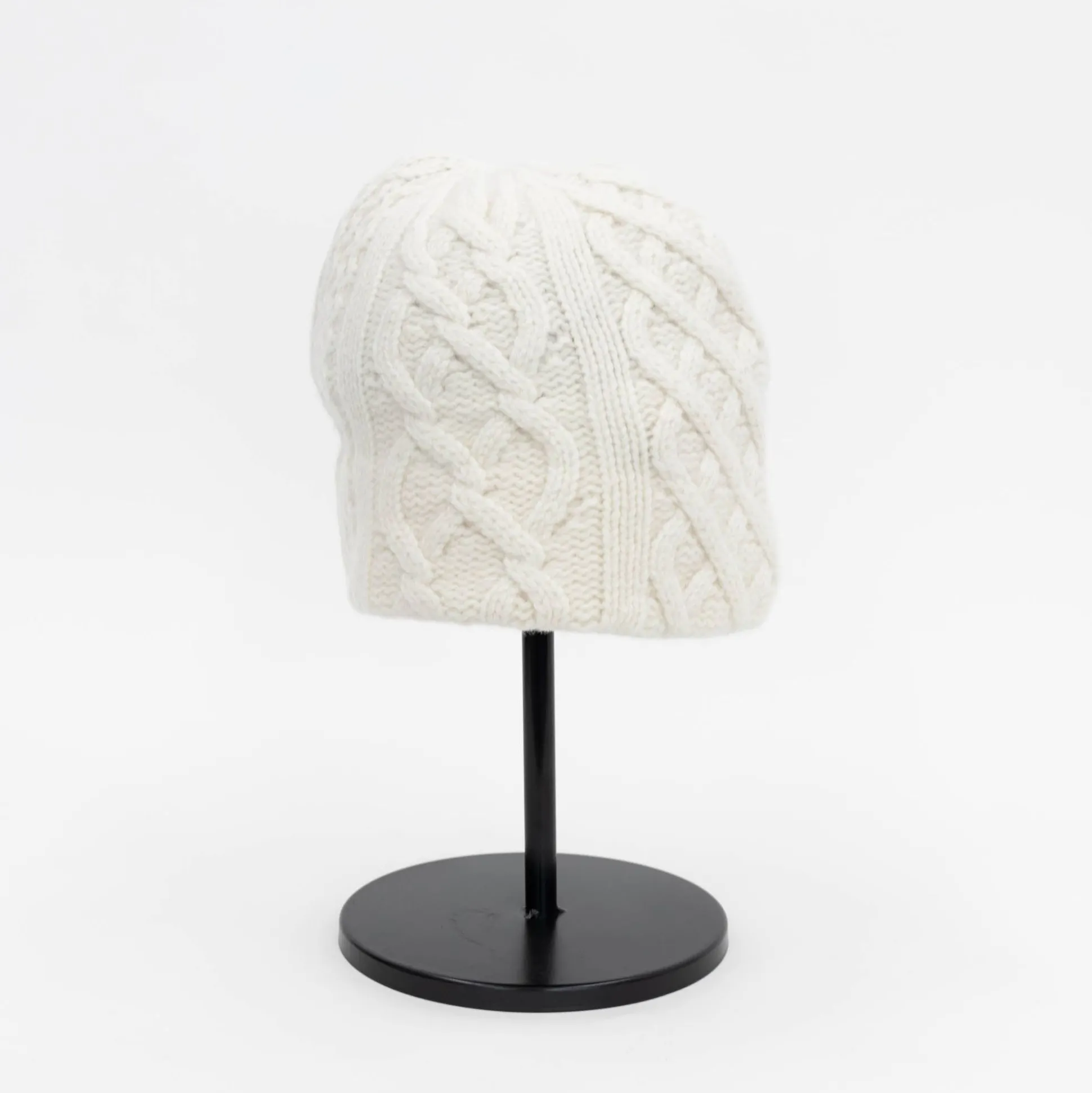Mature Ha Slant Cutting Knit Cap Aran