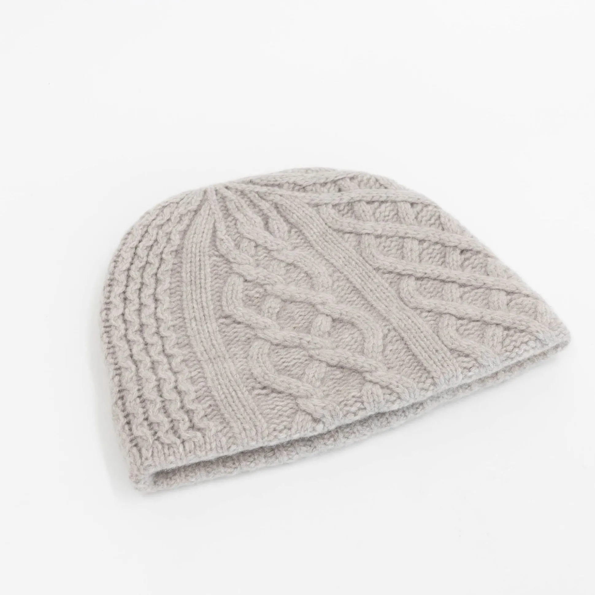 Mature Ha Slant Cutting Knit Cap Aran