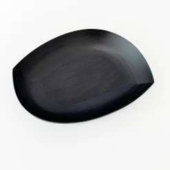 No Waste Bunaco Leaf Shaped Plate - Black