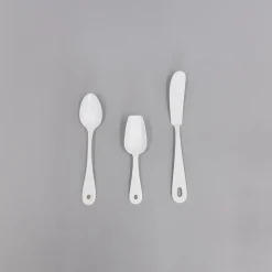 Noda Horo White Enamelware Utensils