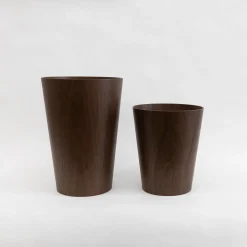 Saito Walnut Wastebasket