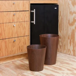 Saito Walnut Wastebasket