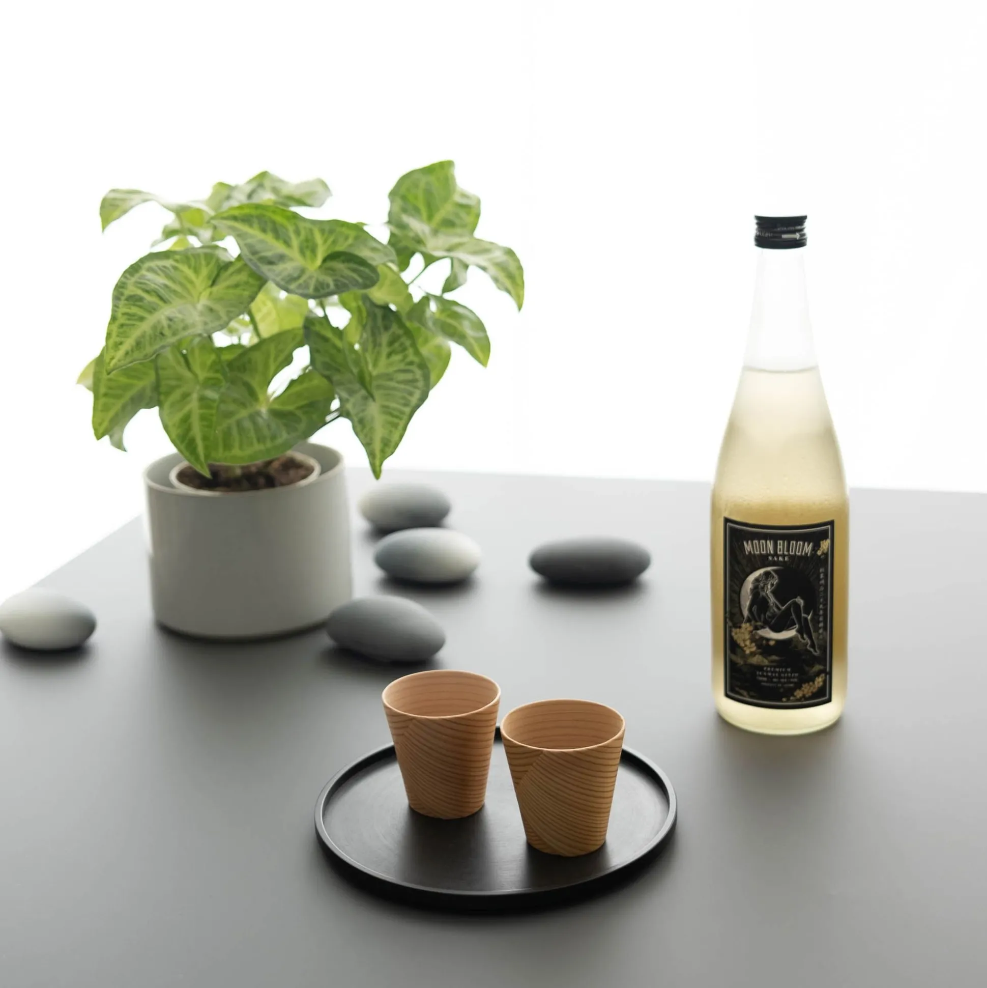 Sake Gift Set - Mb Junmai Genshu + Wappa Cedar Cup 2 Sets