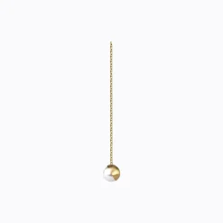 Shihara Half Pearl Chain Earring 45°