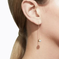 Shihara Half Pearl Chain Earring 45°
