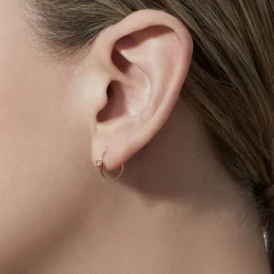 Shihara One-Stone Hoop Earring 01