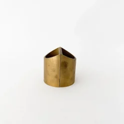 S/N Brass Vertical Pen Stand - Downward Slant (Sn021)