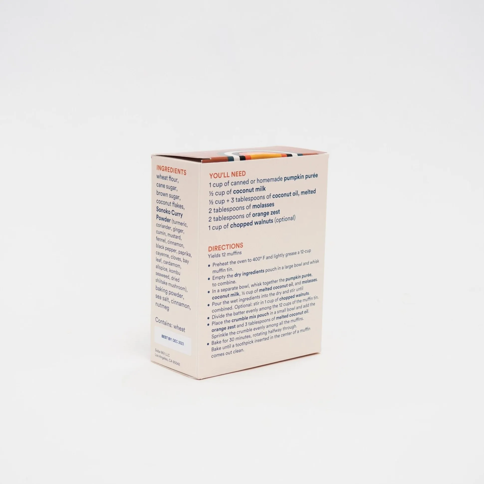 Sonoko Pumpkin Crumble Muffin Mix