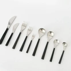 Sori Yanagi Stainless Steel And Birch Wood Handle Flatware