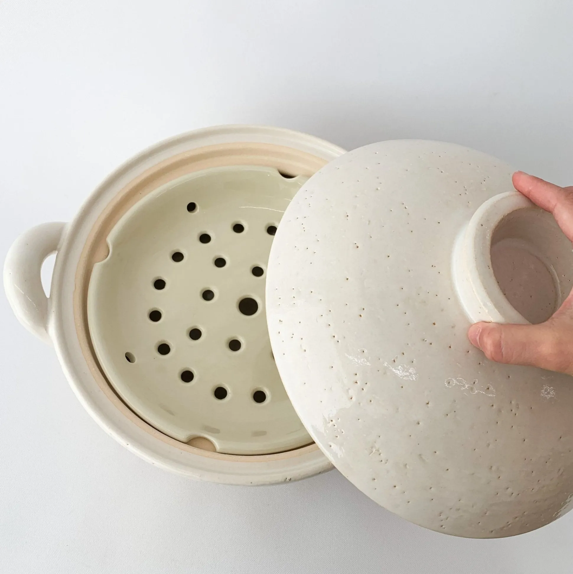 Steamer Donabe - Large White