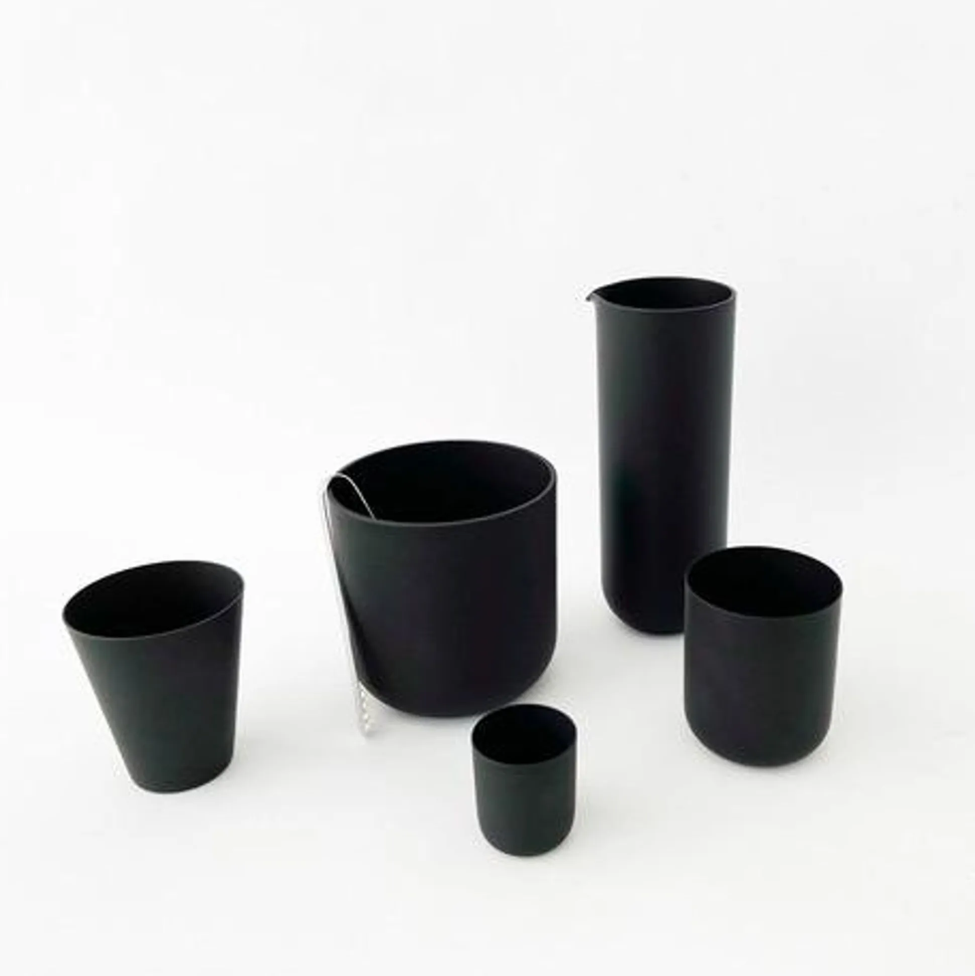 Sugahara Black Matte Glass Pitcher