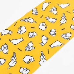 Tenugui - Cats On Yellow