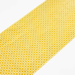Tenugui - Yellow Diamond On White
