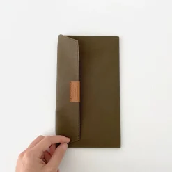 Traveler'S Notebook Cotton Zipper Olive Case