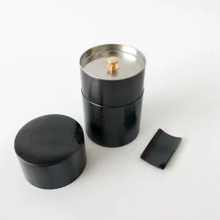 Tsuchime Tea Leaf Copper Canister [Ts297]